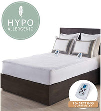 Load image into Gallery viewer, Serta | Luxurious Sherpa Plush Heated Electric Mattress Pad with Hypoallergenic Fill Queen
