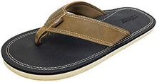 Load image into Gallery viewer, Dockers Men's Flip Flop Sandal ; Classic Comfort Footbed with Two-Tone Upper, size 8 to 9/8-9 (Black Pebble)

