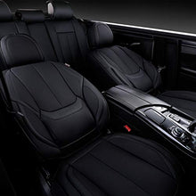 Load image into Gallery viewer, Coverado Front and Back Seat Covers 4 Pieces, Waterproof Nappa Leather Auto Seat Protectors Full Set, Universal Car Accessories Fit for Most Sedans SUV Pick-up Truck, Black
