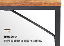Load image into Gallery viewer, CubiCubi Computer Home Office Desk, 47 Inch Small Desk Study Writing Table with Storage Shelves, Modern Simple PC Desk with Splice Board, Rustic Brown and Black
