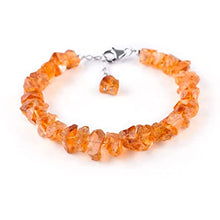 Load image into Gallery viewer, InfinityGemsArt Raw Madeira Citrine Bracelet for Women, Birthstone, Natural Gemstone Rough, Dainty Handmade Jewelry, Chakra Energy Healing Crystals, 925 Sterling Silver Chain 8 inch
