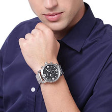 Load image into Gallery viewer, Fossil Men's Nate Quartz Stainless Steel Chronograph Watch, Color: Silver (Model: JR1353)

