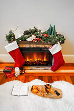Load image into Gallery viewer, e-Flame USA Telluride LED Electric Fireplace Stove with Faux Wood and Stone Mantel - Remote - 3D Log and Fire
