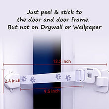 Load image into Gallery viewer, Neobay Adjustable Cat Door Strap with Silicone Door Stopper(Blue), Alternative of Interior Cat Door and Cat Gates. Simplest Way to Keep Dog Out of Litter Box and Cat Feeder.
