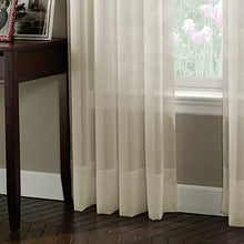 Load image into Gallery viewer, Curtainworks 1Q804004OY Soho Voile Curtain Panel, 144", Oyster
