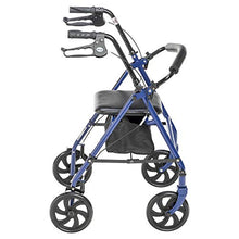 Load image into Gallery viewer, Drive Medical Four Wheel Walker Rollator with Fold Up Removable Back Support
