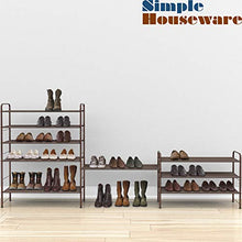 Load image into Gallery viewer, Simple Houseware 3-Tier Shoe Rack Storage Organizer 12-Pair / 20-Pair, Bronze
