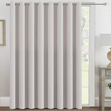 Load image into Gallery viewer, H.VERSAILTEX Blackout Patio Curtains 100 x 84 Inches for Sliding Door Extral Wide Blackout Curtain Panels Thermal Insulated Room Divider - Grommet Top, 7' Tall by 8.5' Wide - Stone
