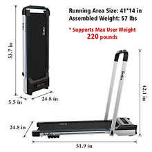 Load image into Gallery viewer, REDLIRO Under Desk Treadmill 2 in 1 Walking Machine Portable Space Saving Fitness Motorized Folding Treadmill Electric for Home Office Workout Indoor Exercise Machine
