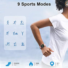 Load image into Gallery viewer, Anbes Health and Fitness Smartwatch with Heart Rate Monitor, Smart Watch for Home Fitness Tracking, Yoga, Exercise Bike, Treadmill Running, Compatible with iPhone and Android Phones for Women Men
