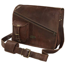 Load image into Gallery viewer, Leather Messenger Bags for Men Women Mens Briefcase Laptop Bag Best Computer Shoulder Satchel School Distressed Bag (11" X 15")
