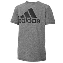 Load image into Gallery viewer, adidas Boys Size Short Sleeve AEROREADY Performance Logo Tee T-Shirt, Charcoal Grey Heather, Small (8 Plus)
