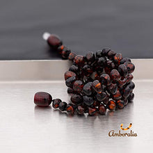 Load image into Gallery viewer, Amberalia knotted  Baltic Amber Necklace, Lab-tested, Certified Genuine Amber - SIZES FOR EVERYBODY - Boost immune System -Polish Cherry-  S (13”)

