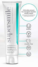Load image into Gallery viewer, Supersmile Professional Teeth Whitening Toothpaste with Fluoride - Clinically Proven to Remove Stains &amp; Whiten Teeth Up to 6 Shades - Enamel Strengthening - No Sensitivity (Original Mint, 4.2 Oz)
