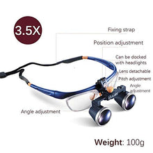 Load image into Gallery viewer, Hand-held magnifier Double Eyes Hands Free Headband Magnifier, Visor Glasses Magnifying - for Dental Medical Surgical,Jewelry Appraisal, Watch Repair and Miniature Engraving,3.5X ( Color : 3.5X )
