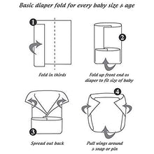 Load image into Gallery viewer, Prefold Cloth Diapers - Unbleached Premium Cotton, Fasoar 3 Ply Baby Washable Diaper Covers for Babies to Toddlers Multi-Use (10-35 lbs) 6/10/12 Count (6)
