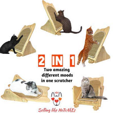 Load image into Gallery viewer, Cat- Like Scratching Board, Scratcher Resting Lounge &amp; Scratch Pad with a Free Superior Refill Natural Sisal Mat for Large Adult Indoor House Cats &amp; Little Kittens; Horizontal &amp; Incline Vertical Moods
