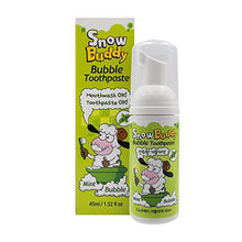 Load image into Gallery viewer, Snow Buddy Kids Bubble Toothpaste Foam with Mint Flavor, Anticavity Low Fluoride (452ppm) Foaming Toothpaste and Mouthwash for Dental Care 45ml (1.52 fl.oz)

