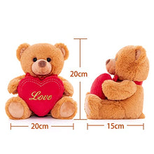 Load image into Gallery viewer, Lazada Teddy Bear with Heart Stuffed Animal(I Love You) Gifts 8 Inches
