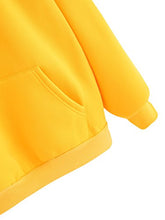 Load image into Gallery viewer, MakeMeChic Women's Letter Print Sweatshirt Long Sleeve Pullover Hoodies Tops A Bright Yellow L
