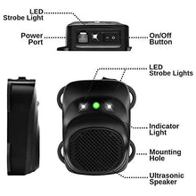 Load image into Gallery viewer, Loraffe Under Hood Rodent Ultrasonic Rat Repellent Mice Deterrent with Ultrasound and LED Flashlights, for 12V 24V Vehicle Auto Garage Pest Control, Keep Animal from Chewing Car Wiring
