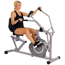Load image into Gallery viewer, Sunny Health &amp; Fitness Magnetic Recumbent Exercise Bike, 350lb High Weight Capacity, Cross Training, Arm Exercisers, Monitor, Pulse Rate Monitoring | SF-RB4708
