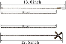 Load image into Gallery viewer, Ceiling Fan Pull Chain, 2pcs 3mm Diameter Beaded Ball Fan Pull Chain, 24 Inches Fan Pulls Set with Connector（Antique）
