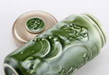 Load image into Gallery viewer, Linn's Arts/Acera Liven乾唐軒活瓷 Live Porcelain Tourmaline Anion Travel Mug Series (Elite - Green)
