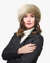 Load image into Gallery viewer, Futrzane Winter Faux Fur Headband for Women - Like Real Fur - Fancy Ear Warmer (Brown with White)
