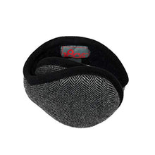 Load image into Gallery viewer, 180s Men's American Wool Behind the Head Ear Warmer (Gray/Black Herringbone)
