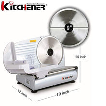 Load image into Gallery viewer, Kitchener 9-inch Professional Electric Meat Deli Cheese Food Slicer, Stainless Steel Blade, 150 Watt
