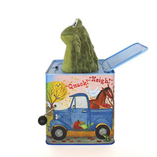 Load image into Gallery viewer, YOTTOY Contemporary Collection | Little Blue Truck Jack-in-The-Box Infant Plush Toy with Music
