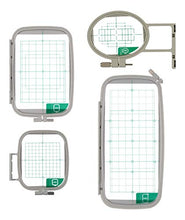 Load image into Gallery viewer, Ultima 4 Piece Embroidery Hoop Set for Brother, Innovis &amp; Baby Lock Embroidery Sewing Machines
