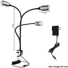 Load image into Gallery viewer, CWH&amp;WEN Plant Grow Light, Grow Lamp Full Spectrum with Auto ON &amp;Off Timer 3/9/12H for Indoor Plants, 3 Heads Grow Bulbs, USB+AC Adapter for Seedlings and Succulents
