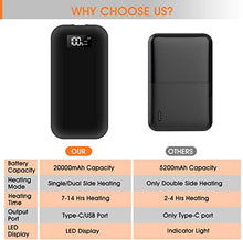Load image into Gallery viewer, COMLIFE Portable Hand Warmer, 20000mAh Electric Camping Long-Lasting Pocket Warmer &amp; Reusable Larger Capacity Type-C Power Bank, Single/Dual-Sided Quick Heating, LED Display, Up to 14 Hours of Heat
