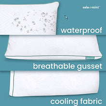 Load image into Gallery viewer, SenCool Waterproof Pillow Protector, King Size 20 x 36 inch, Hotel Quality, Premium Cooling Fabric with Breathable Gusset, Zippered Pillow Cases, Noiseless Pillow Encasement, Soft Smooth Pillow Cover
