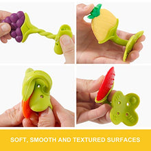 Load image into Gallery viewer, NASHRIO Baby Teething Toys 5 Pack - Silicone BPA Free Natural Organic Freezer Safe Teethers for Newborn Infant, Soft &amp; Textured - Babies Shower Gift
