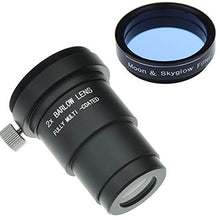 Load image into Gallery viewer, Gosky 1.25" Moon Filter &amp; 2X Barlow Lens Kit + Cell Phone Adapter Mount
