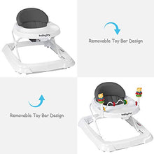 Load image into Gallery viewer, BABY JOY Baby Walker, Foldable Activity Walker Helper with Adjustable Height, Baby Activity Walker with High Back Padded Seat &amp; Bear Toys, Gray
