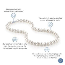 Load image into Gallery viewer, THE PEARL SOURCE 6.5-7mm AAA Quality Round White Freshwater Cultured Pearl Necklace for Women in 18" Princess Length
