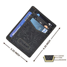 Load image into Gallery viewer, Valenchi - FRONT POCKET MINIMALIST RFID Wallet for Men and Women with multi card slots,Note pocket and ID window (Black Hunter Flower)
