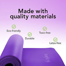 Load image into Gallery viewer, HemingWeigh Super Thick, Extra Comfy, Moisture-resistant, Durable NBR Yoga Mat, 1/4 Inch, Light Weight, Perfect For Yoga, Exercise, &amp; Workout Mat with Carrying Strap (Purple)

