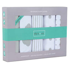 Load image into Gallery viewer, Baby Burp Cloth,Waterproof Reversible Jersey Cotton Large Burp Cloths, Cloth Diapers 20" x 12" 5 Pack Grey Combo for Baby Boy or Baby Girl by Ely's &amp; Co
