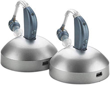 Load image into Gallery viewer, Digital Hearing Amplifier - (Pair of 2) Personal Hearing Enhancement Sound Amplifier, Rechargeable Digital Hearing Amplifier with All-Day Battery Life, Modern Blue
