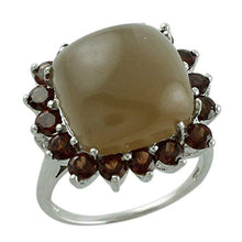 Load image into Gallery viewer, Carillon Certified Chocolate Moonstone Natural Gemstone Cushion Shape Engagement Ring 925 Sterling Silver Jewelry For Women for Men
