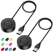 Load image into Gallery viewer, EZCO Charger Compatible with Garmin Vivoactive 3 4 4S/ Fenix 5 / Fenix 6 6S 6X / Venu Sq Music, 2 Pack 3.3 Ft USB Charging Cable Stand Station Date Syn for Fenix 5 5S 5X / Forerunner 935 Smart Watch
