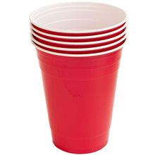 Load image into Gallery viewer, Stack Man Red [16 oz-100 Pack] Party, Cold Drink Plastic Disposable Cups, 100 Count (Pack of 1)

