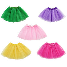 Load image into Gallery viewer, Jeowoqao Girls Tutu Set, 5pcs Tutus Dance Tutus Dress with 5pcs Flower Hairpins Fit Kids Age 3-8
