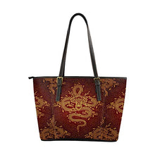 Load image into Gallery viewer, Women's Leather Handbags Shoulder Tote, Chinese Dragons, Top Handles Bag Purse for School Travel
