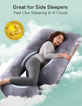 Load image into Gallery viewer, Momcozy Pregnancy Pillows, U Shaped Full Body Maternity Pillow with Removable Cover, 57 Inch Pregnancy Pillows for Sleeping, Grey
